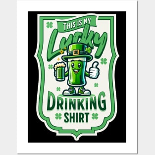 Lucky Drinking Shirt St Patrick's Day Posters and Art